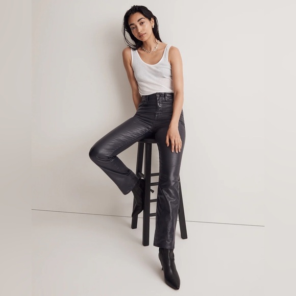 Madewell Jeans Women’s Size 28 Midnight Blue Foil 90's Straight High-Rise NWT - Picture 13 of 14